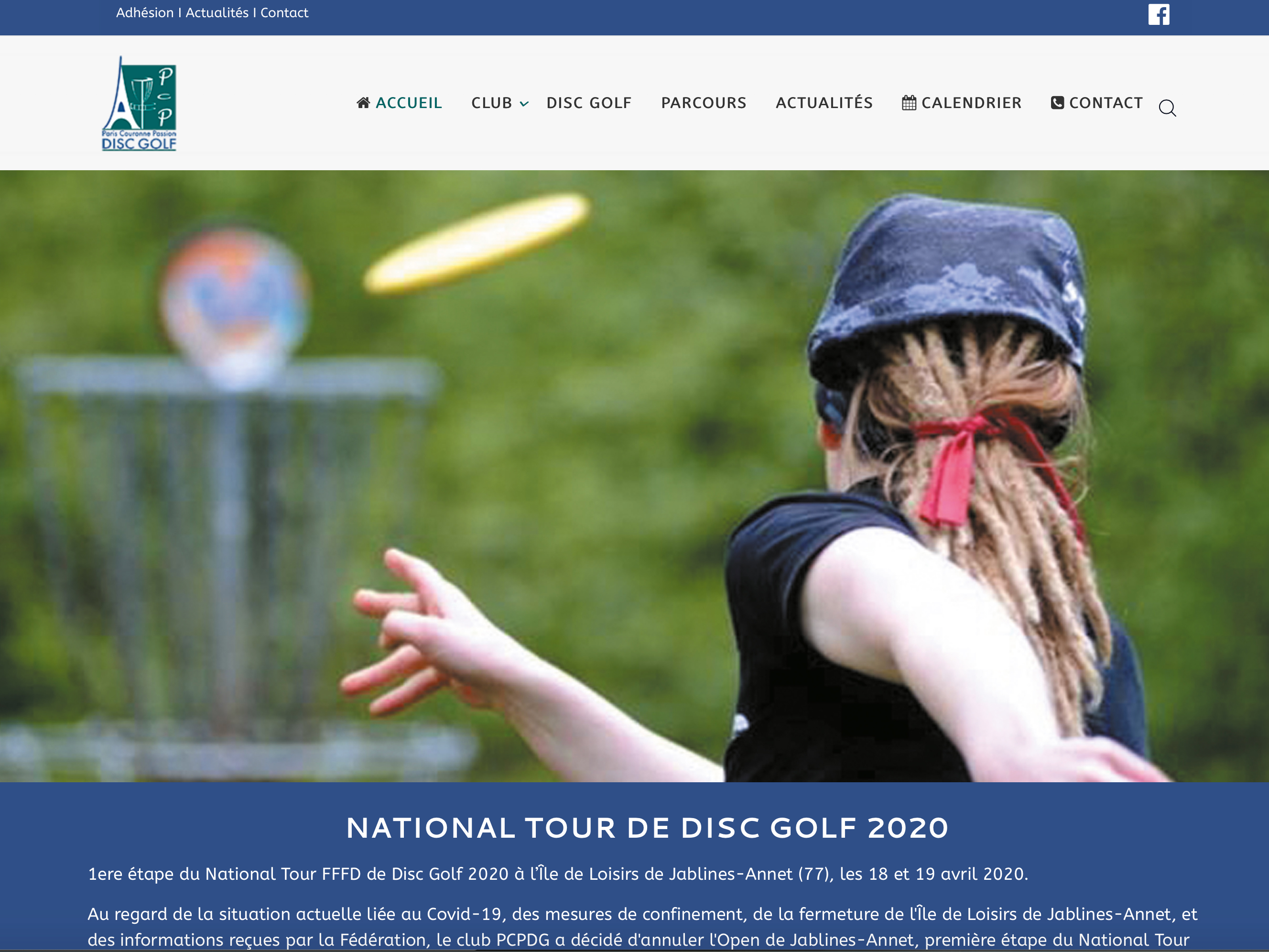 Site web du club Paris Couronne Passion Disc Golf